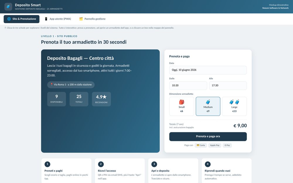 Screenshot Deposito Bagagli Smart