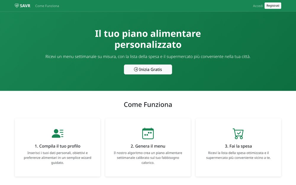 Screenshot DietaSpesa / SAVR